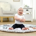 thumbnail image 3 of Parent's Choice Woodland Friends Milestone Mat with 12 Reversible Marker Cards, Grey, Green, White, Animals, Infant, Unisex, Tummy Time, 3 of 10