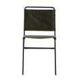 thumbnail image 5 of Linon Willey Dining Chair Forest Green Velvet Sling Seat Steel Frame in Black, 5 of 11