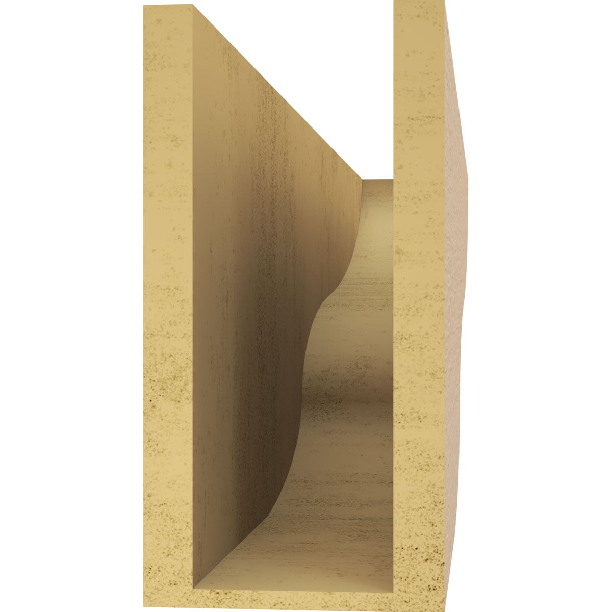 6"W x 36"D x 12"H Thin Greensboro Rough Cedar Woodgrain TimberThane Corbel, Primed Tan