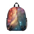 thumbnail image 3 of Colorful Starry Sky and Universe Backpack for School, Cute School Bag with Adjustable Shoulder Straps and Padded Back, 13.8"x11.4"x6", 3 of 5