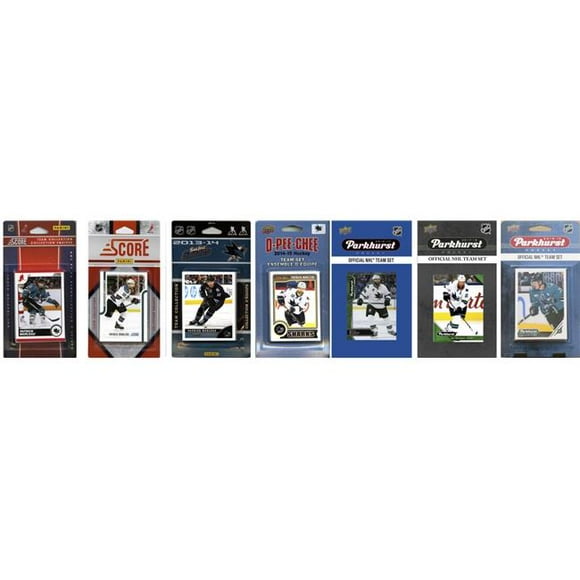 C&I Collectables SHARKS718TS NHL San Jose Sharks 7 Different Licensed Trading Card Team Sets