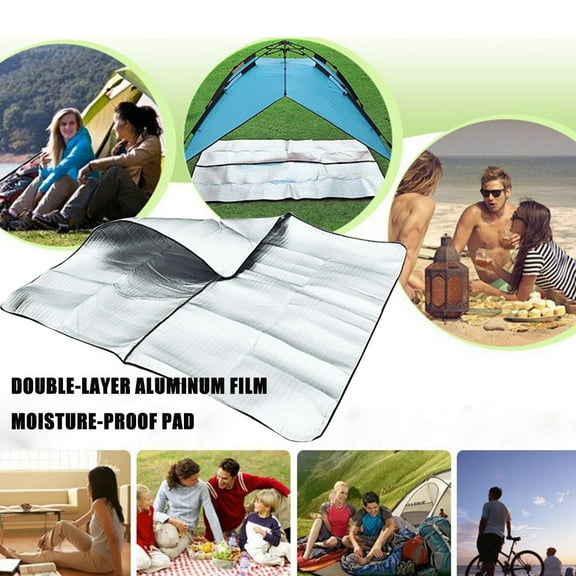 Deyared Extra Large Picnic Blanket Waterproof Folding Blanket For Beach, Camping Outdoor Double-sided Tent Mat Aluminum Film Pad Picnic Blanket on Clearance
