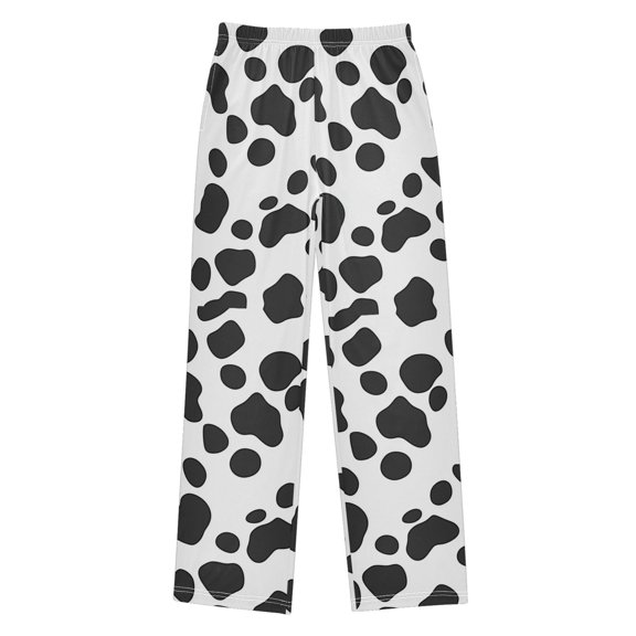 FORMRS Kids Pajama Pants with Pockets Size 6-8Y Boys Lounge Sleep Bottoms, Cow Spots