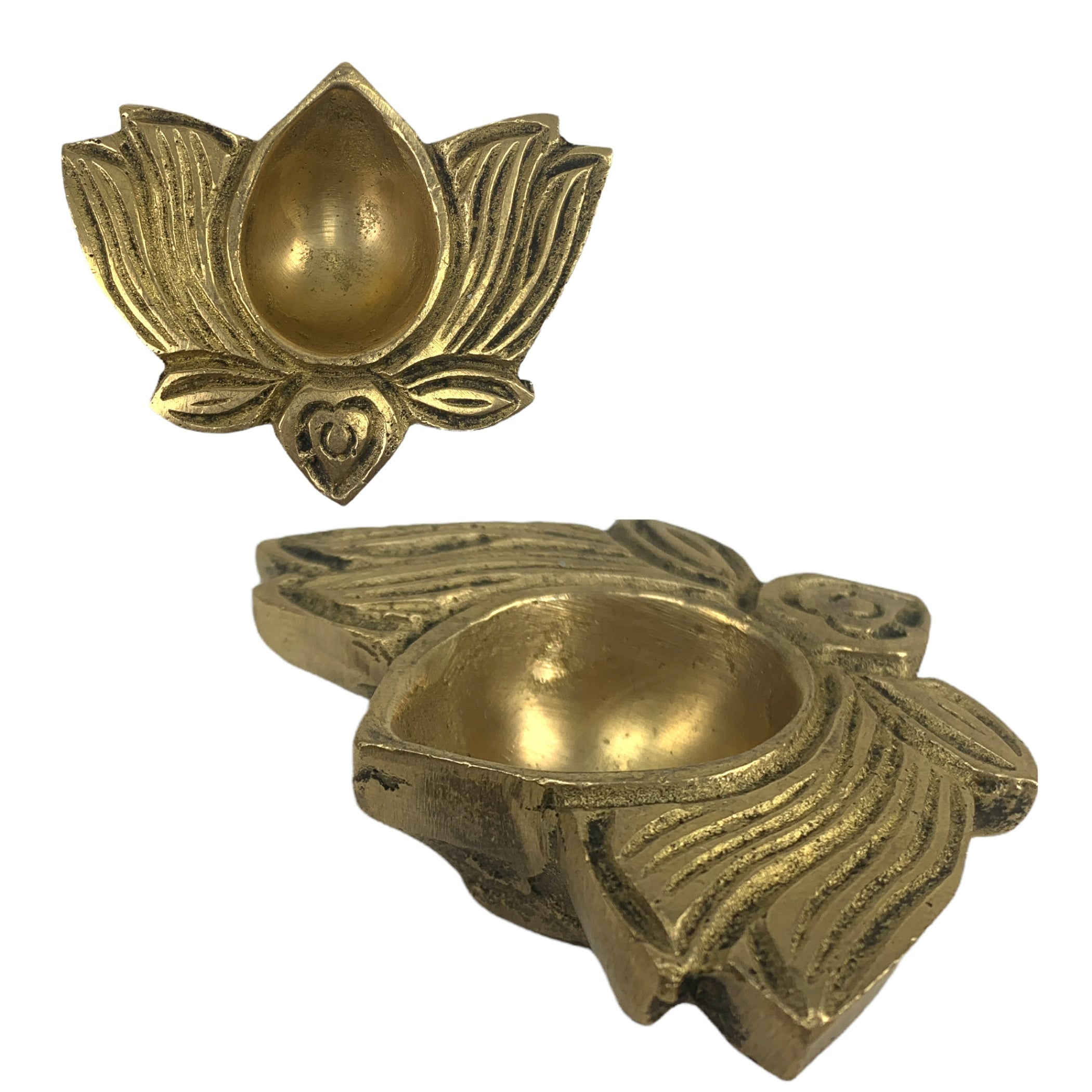 LoveNspire Bulk Lotus Brass Diya, Indian Handcrafted Brass Diya, Diwali
