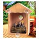 thumbnail image 1 of Casa para pájaros con espejo de 2 vías, caja nido para pájaros montada en ventana con ventosa transparente, 1 of 9