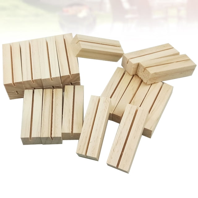 FUTUREORYY 20Pcs Wedding Sign Holder Handmade Wood for Weddings and Home Decor