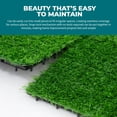 thumbnail image 5 of Bliss Outdoors 12"x12" Artificial PP Grass Interlocking Tiles, Green, Set of 10, 5 of 12