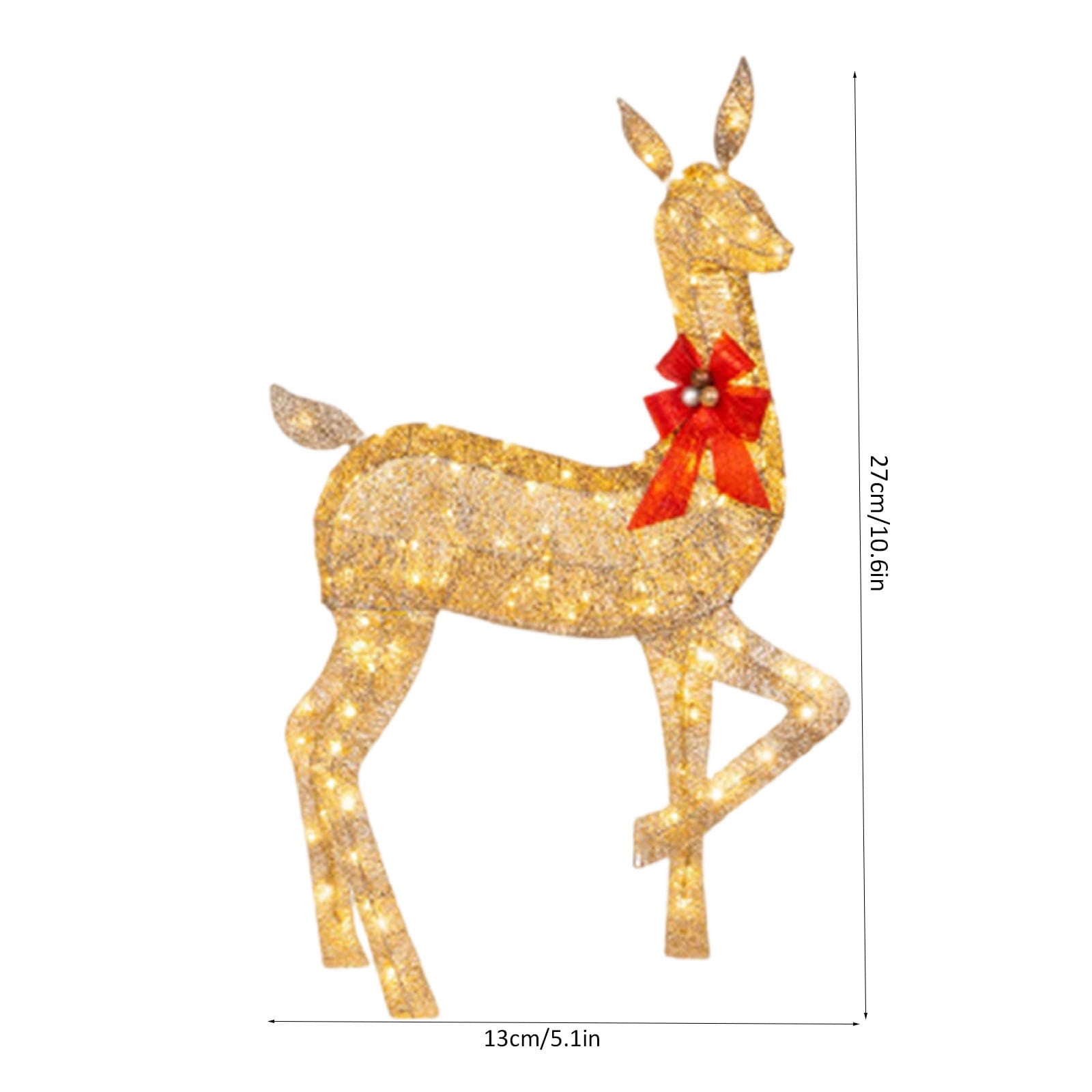PreLit Christmas Reindeer Outdoor Decorations, Winter Holiday Standing