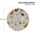 thumbnail image 2 of Lsque Dog Animal Pattern 4" Drink Coasters Set of 4, PVC Leather Absorbent Coasters, Table Coaster Set Decorative Coffee Cup Coasters Housewarming Gift -Round Shape, 2 of 6