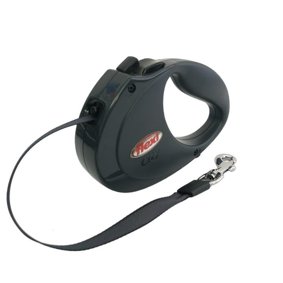 Correa retráctil para perro Flexi City mediana color negro 2 metros
