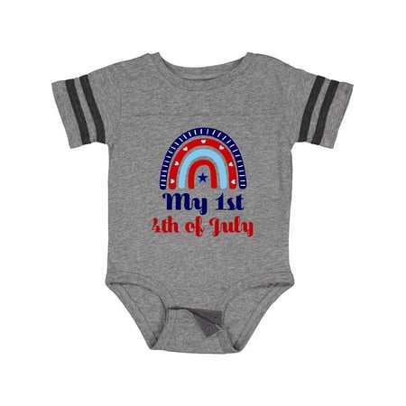 

Inktastic My 1st 4th of July Rainbow Gift Baby Boy or Baby Girl Bodysuit