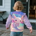thumbnail image 3 of Uorisanigo Toddler Ruffle Sweatshirt Fall Winter Clothes Cute Kids Pullover Hoodie 1-2T Long Sleeve Rainbow Salamander Shirts for Kids Fall Fashion Pullover Tops, 3 of 7