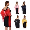 thumbnail image 5 of Bufanda chal de encaje calado para mujer: elegante accesorio para cenas, poliéster, 185 x 65 cm, estilo versátil., 5 of 5