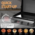 thumbnail image 4 of 3-Burner Flat Top Gas Propane Griddle with Ceramic Coated Cast Iron Pan and Grease Groove, Propane Griddle Station for Barbecue Backyard Cookout, 30,000 BTU, 4 of 9