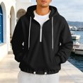 thumbnail image 2 of Gyexs Mens Hoodies Long Sleeve Casual Loose Fit Pullover Hooded Warm Sweatshirts Fall Fashion, 2 of 6