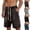 Dark Gray, variant on Zylanna Men's Denim Shorts, Elastic Drawstring Waist Loose Fit Baggy Vintage Washed Jeans Shorts Casual Summer Jorts for Men Dark Gray