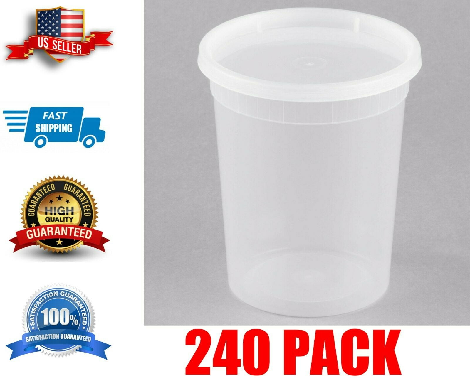 Heavy Weight 32 oz. Translucent Microwavable Plastic Deli Soup Container  and Lid Combo Pack (240 ct.) – Pro Edge Paper