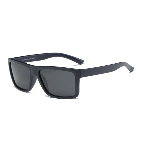 Dark Blue Narrow Frame Square Sunglasses - Dark Lens UV Protection Trendy Daily Eyewear