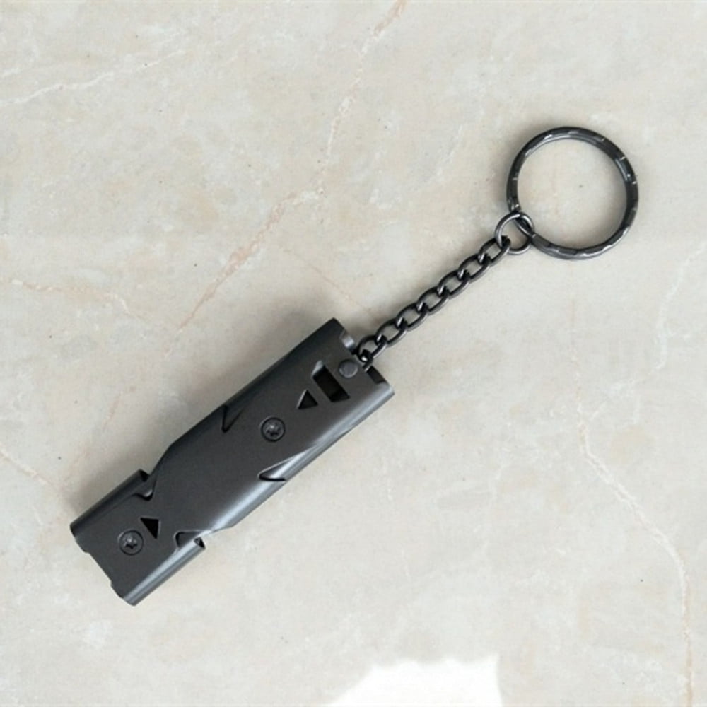 Emergency Survival Whistle Aluminum Alloy Double Tube Safety Whistle