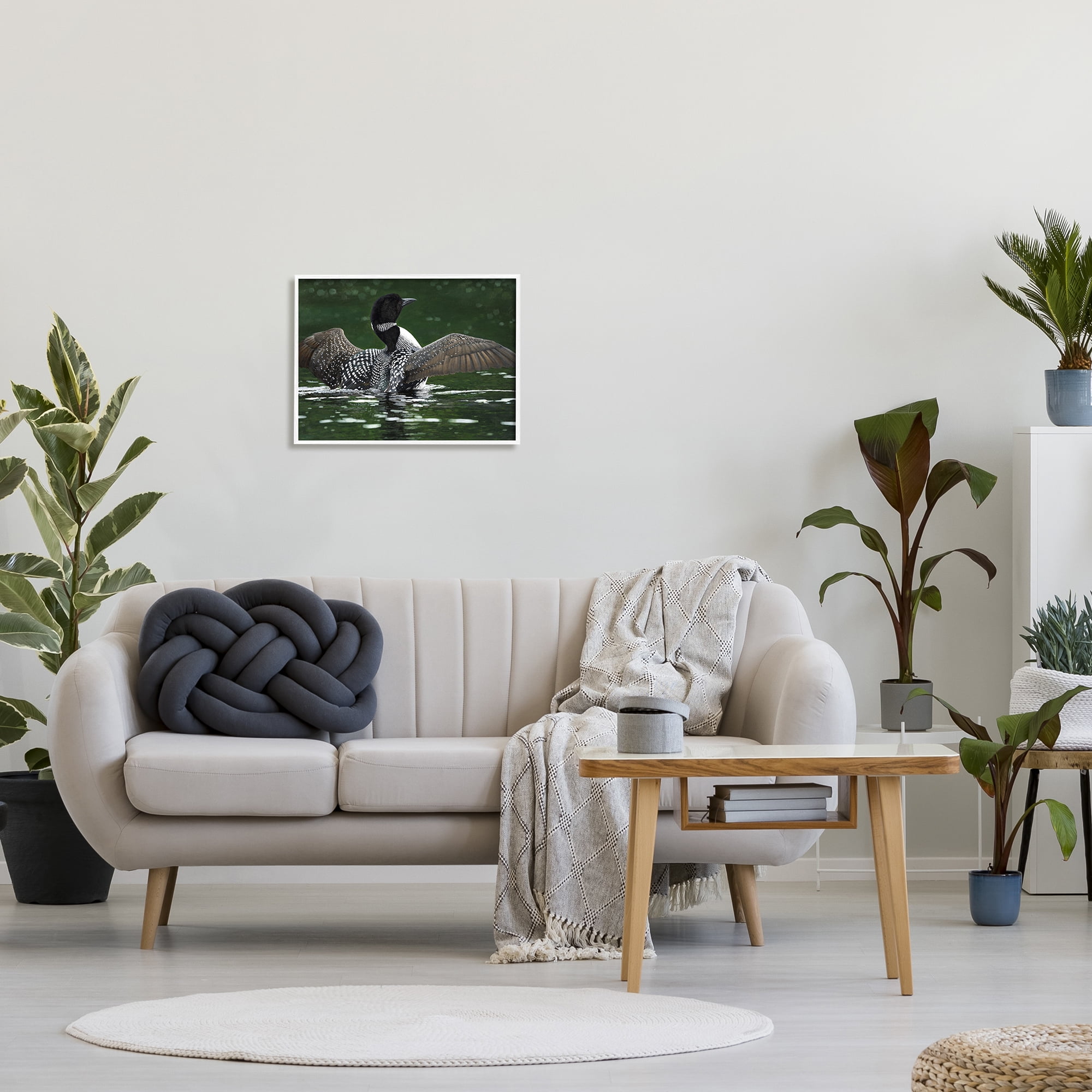 Stupell Industries Goose Spreading Wings Animals & Insects Photography White Framed Art Print Wall Art, 20 x 16