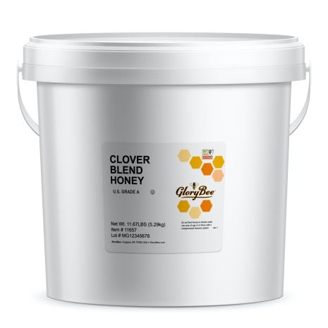 GloryBee Save the Bee Clover Honey, 6/5 lb jugs, Kosher, Non GMO Verified, and True Source Certified, 5lb Honey