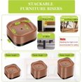 thumbnail image 2 of HELIAHOO 4 Pack Furniture Risers 1 Inch, Adjustable Bed Risers Heavy Duty for Table Desk Couch Chair Sofa Cabinet Bed Legs Dorm, Square Stackable Bed Raisers Blocks Lift Height 1", 2" AZ83-15065, 2 of 7