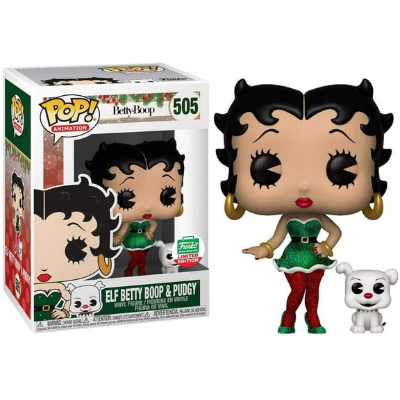 Funko POP! Animation: Betty Boop - Elf Betty Boop & Pudgy #505 - Funko's [2018] 12 Days Of Christmas Exclusive!