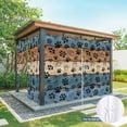 thumbnail image 6 of Outdoor Curtains for Patio Waterproof, Navy Blue Brown Outdoor Privacy Panels Grommet, Rustic Farmhouse Dog Paw Vintage Blackout Outside Curtains for Porch/Cabana/Pergola/Gazebo 54"x84", 1 Panel, 6 of 8