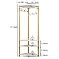thumbnail image 5 of Danolapsi Corner Hall Tree With Shoe Bench Entryway, Corner Coat Rack With 6 Double Hooks, Corner Clothes Rack With Corner Tree With Shoe Bench Shelf for Entryway, Hallway, 5 of 5