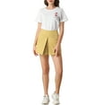 thumbnail image 2 of INSPIRE CHIC Women's Bow Tie High Waist Casual Paper Bag Shorts Beige M, 2 of 5