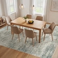 thumbnail image 3 of MICGEEK 9x12 Washable Area Rugs for Living Room, Modern Abstract Printed Rug, Vacuum-Friendly, Non Slip Indoor Rug for Bedroom Dining Room Home Decor Carpet,Green, 3 of 9