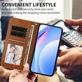 thumbnail image 7 of for Google Pixel 8 Flip Wallet Case, Classic Card Slots RFID Blocking Premium PU Leather Magnetic Clasp Kickstand Shockproof Drop Protective Men Women Rugged Wallet Phone Cover, Brown, 7 of 7