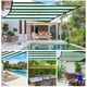 thumbnail image 5 of Red de protección solar Verde oscuro Rayas blancas 200x200cm Patio exterior Aparcamiento Malla de aislamiento térmico 90% Bloque UV Duradero HDPE Ojales reforzados tejidos de 6 hilos Multiusos, 5 of 7
