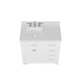 thumbnail image 7 of Caroline Parkway 36" Single Bath Vanity in White with White Quartz Top and Square Sink, 7 of 7