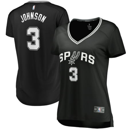 Johnson Supply San Antonio Keldon Johnson San Antonio Spurs Fanatics Branded Women's Fast Break Replica Jersey Black - Icon Edition ()