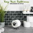 thumbnail image 3 of Koocovel Funny Sheep Toilet Roll Holder Black Resin Animal Tissue Organizer Stackable Home Decor for Bathroom Living Room Kitchen, 3 of 6