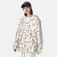 thumbnail image 5 of Daiia Rose Flowers UPF 50+ Sun Protection Hoodie Jacket Lightweight Long Sleeve Sun Shirt for Women Men with Pocket Hiking Outdoor-Large, 5 of 9
