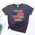 thumbnail image 5 of Leey-World 250 Anniversary Shirt Women American Flag T-Shirt July 4th Graphic Tee 4th Of July Shirts Women(Dark Gray,L), 5 of 8