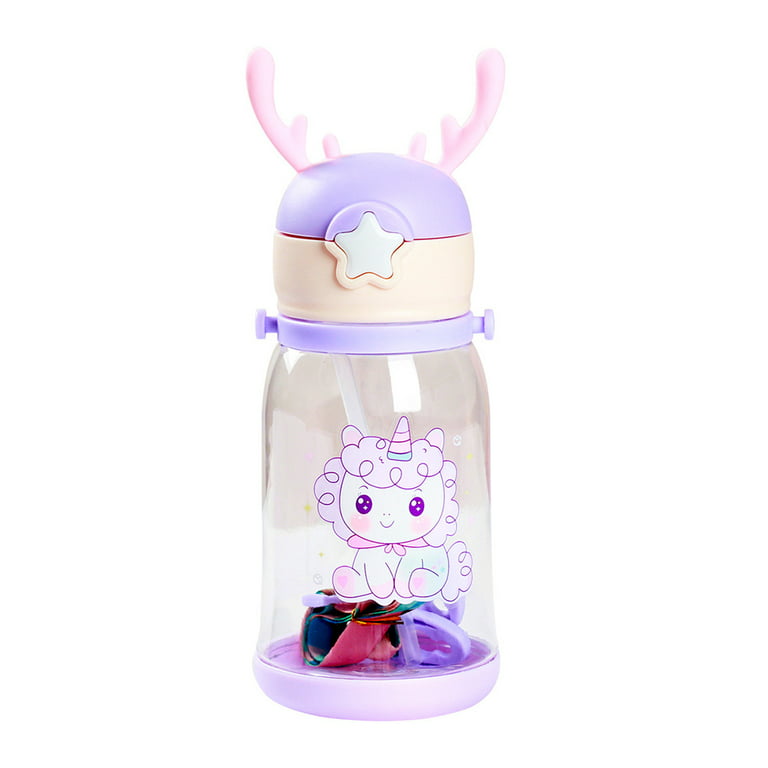 550ML Children Water Bottle for School Outdoor Travel Cute Cartoon Animal Baby  Water Bottles with Shoulder Strap for Boy Girl