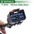 thumbnail image 4 of Conector del arnés de cableado de la puerta de 7 pines No.68043333AB para Chrysler Town Country 2008-2009 Lado del conductor Conector del arnés de la puerta Pigtail Negro 1 Pcs, 4 of 7