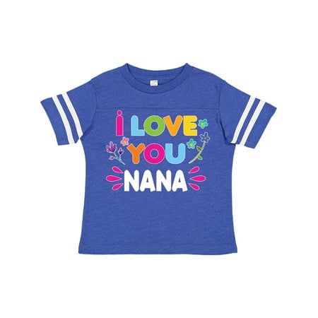 

Inktastic I Love You Nana with Flowers Gift Toddler Toddler Girl T-Shirt