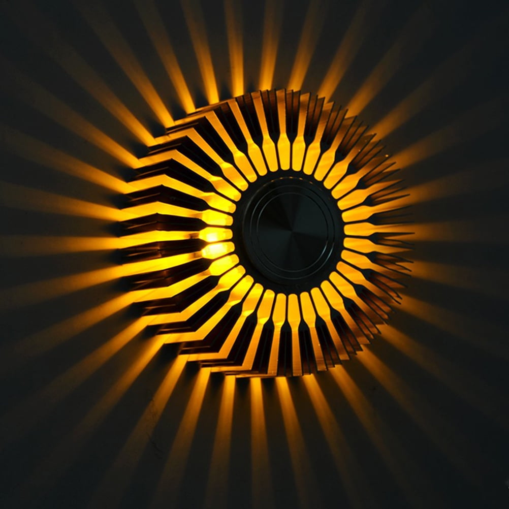 Home Lighting LED 3W Porch Decor Wall Lamp Aluminum Sunflower Flush