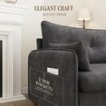 thumbnail image 7 of 50" Loveseat Couch with Tufted Design | Space-Saving Love Seat Sofa for Small Spaces, Bedroom, and Apartment | Dark Grey, 7 of 7