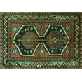 thumbnail image 1 of Ahgly Company Indoor Rectangle Persian Turquoise Blue Traditional Area Rugs, 2' x 5', 1 of 4