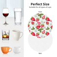 thumbnail image 6 of Naloa Strawberry1 Leather Coasters for Drinks, Durable Drink Coasters 4 Set for Tabletop Protection, Luxurious Home Décor and Housewarming Gift ( {designName})Round Shape, 6 of 6