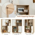 thumbnail image 6 of Gymax Sideboard Storage Cabinet Bookshelf Cupboard w/Door Shelf White, 6 of 10