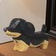 thumbnail image 1 of Estatua de perro en miniatura tallada en madera, diseño de cachorro, única y mascota, talla artística, figura de perro salchicha negro,, 1 of 10