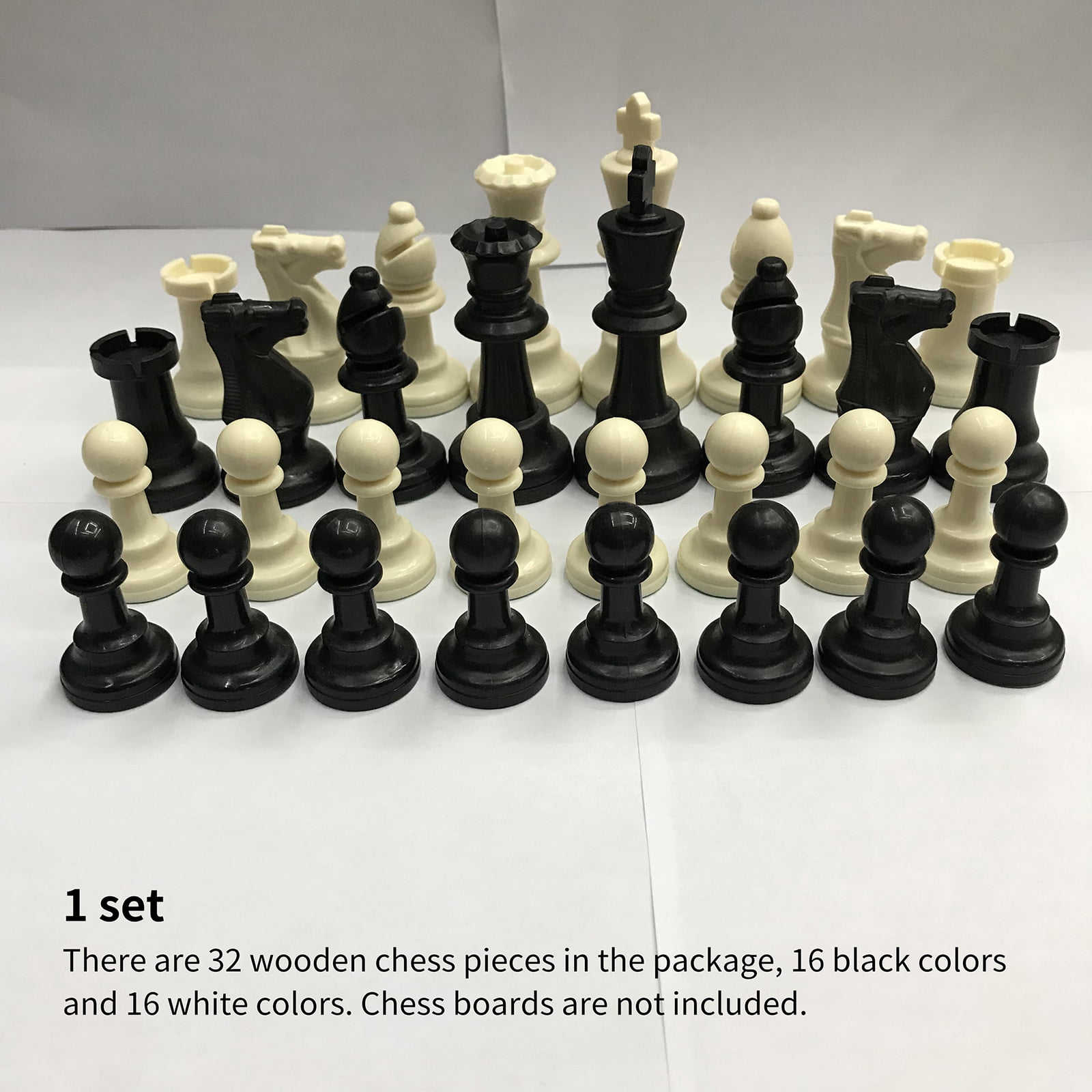 Wooden Chess Set 32 Pieces Only King 5.5 cm for Kids 