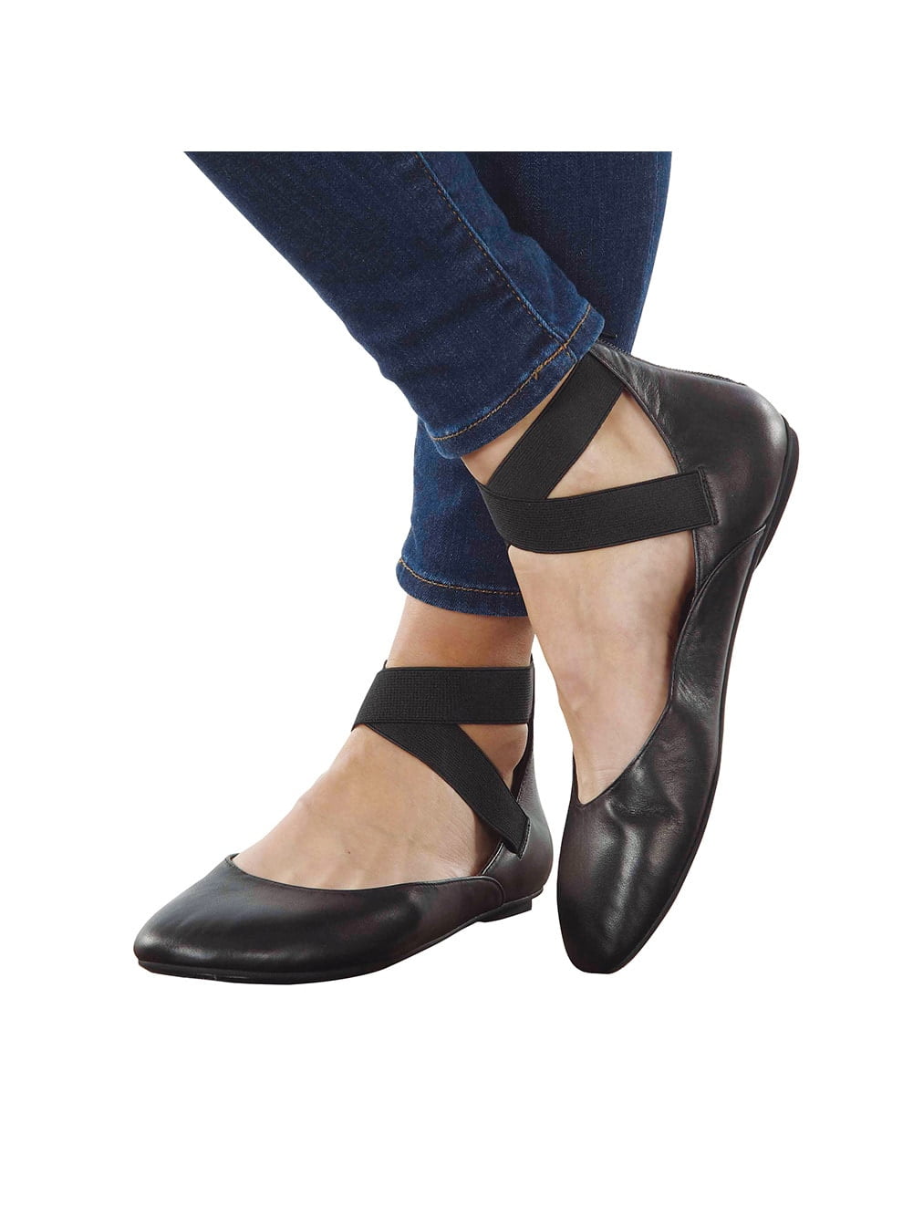 leather ballet flats