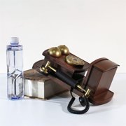 Rotary Dials Phone Antique Landline Telephone with Storage Box Wall Decors for Home Retro Creative Phone Model